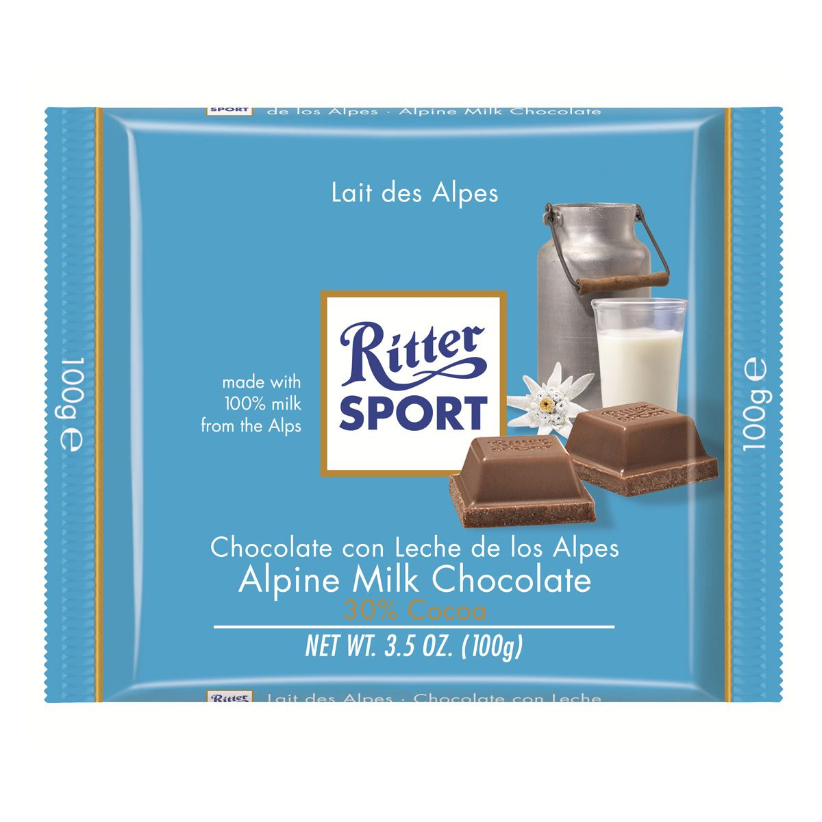 CHOCOLATE RITTER CON LECHE EXTRA FINO